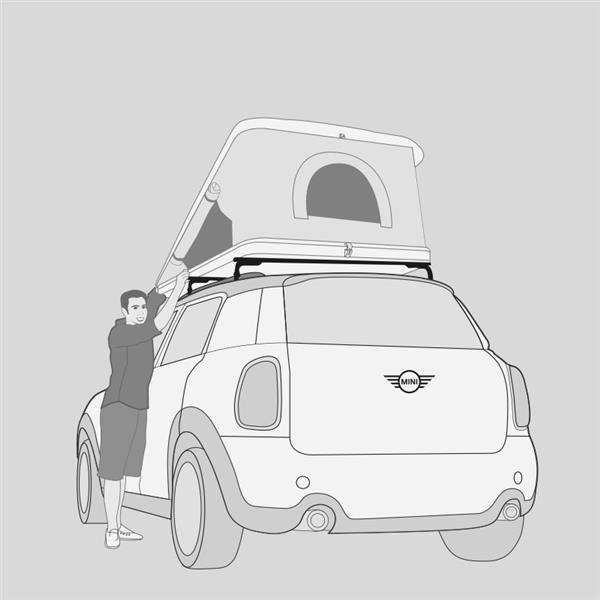 AUTOHOME 2021: THE OFFICIAL ROOF TENT FOR MINI COUNTRYMAN (črn)