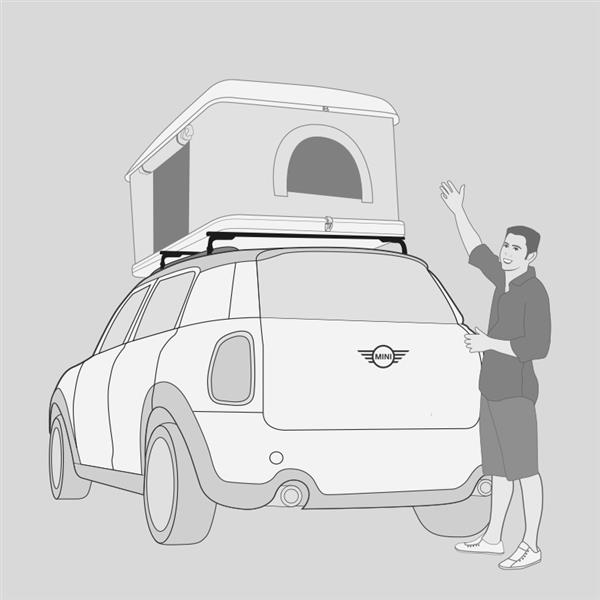 AUTOHOME 2021: THE OFFICIAL ROOF TENT FOR MINI COUNTRYMAN (črn)